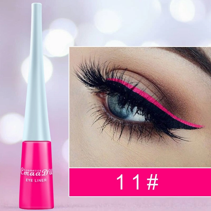 Cmaadu Cosmetics Colorful Liquid Eyeliner Waterproof  Eyeliner Gel / Buy 6 get 1 FREE / Enter Code NND4EY0NDCRE / FREE Shipping