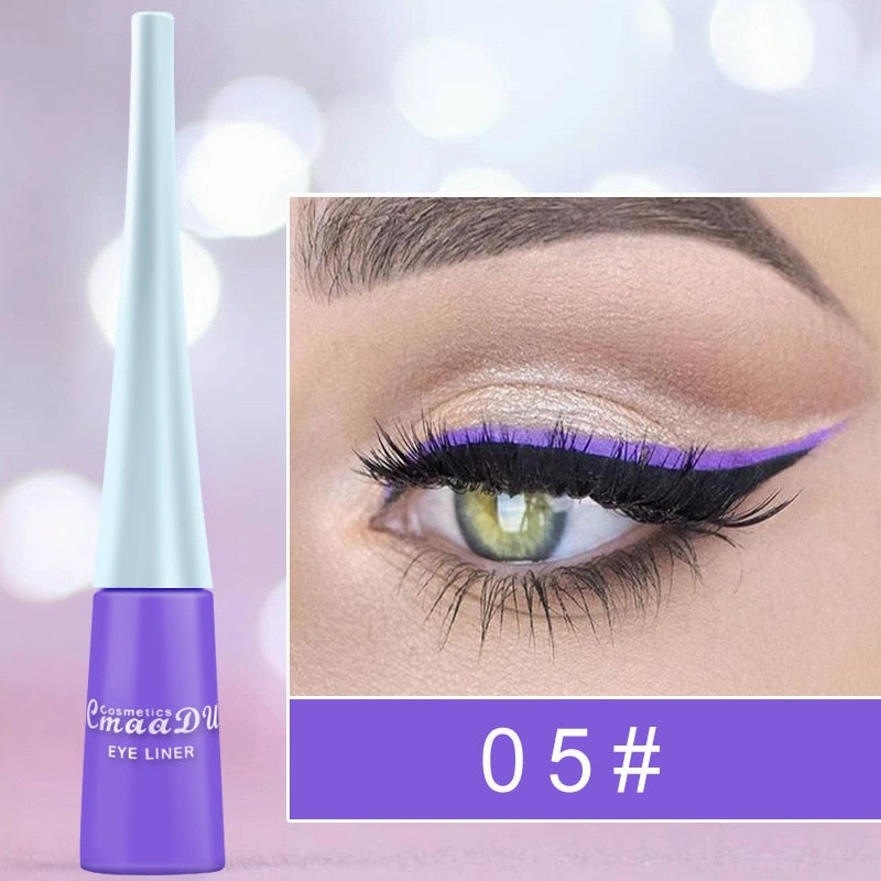 Cmaadu Cosmetics Colorful Liquid Eyeliner Waterproof  Eyeliner Gel / Buy 6 get 1 FREE / Enter Code NND4EY0NDCRE / FREE Shipping