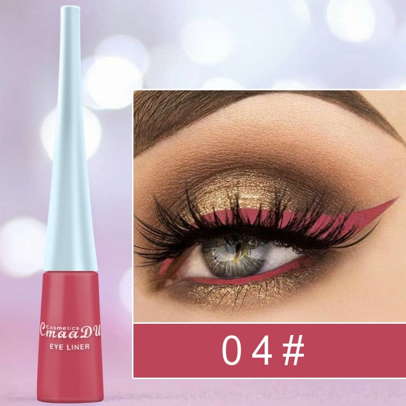 Cmaadu Cosmetics Colorful Liquid Eyeliner Waterproof  Eyeliner Gel / Buy 6 get 1 FREE / Enter Code NND4EY0NDCRE / FREE Shipping