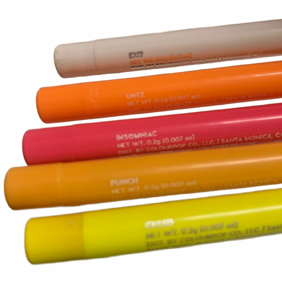 Colourpop Creme Gel Liner Lot of 5 Waterproof Eyeliner Colors Neon White New