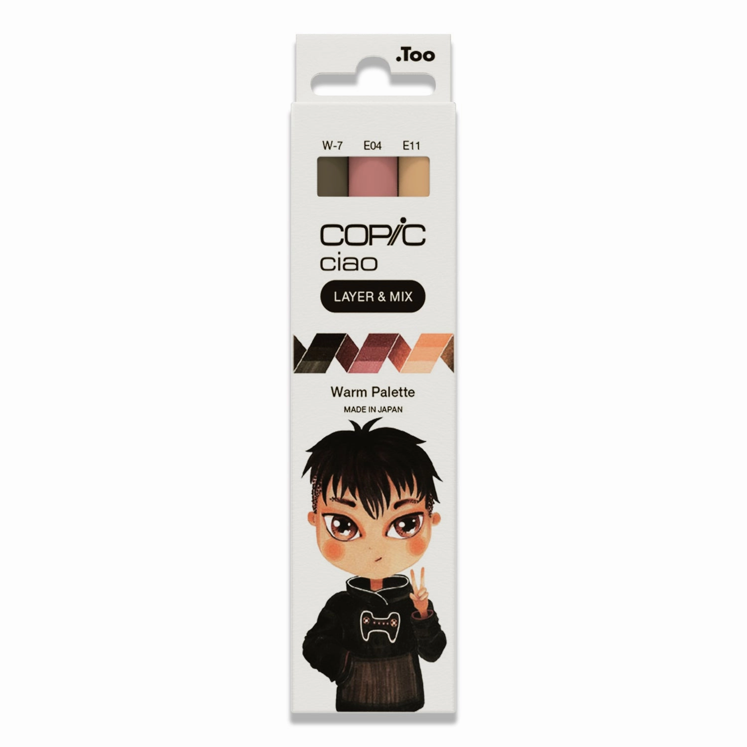 COPIC Ciao Layer & Mix Pen Set Of 3 Warm Palette Markers, Art, Craft, Colouring, Graphic, Highlighter, Design, Anime Manga
