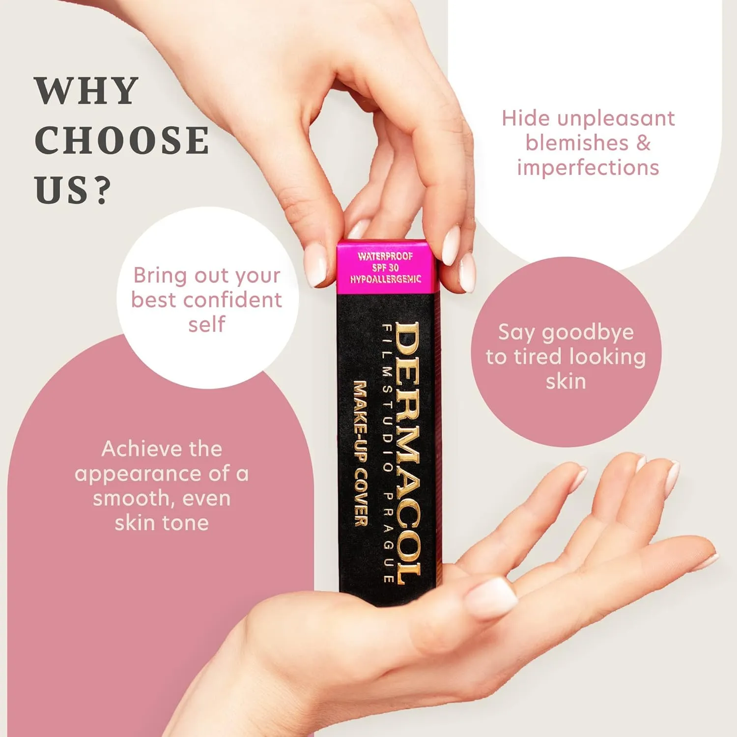 Dermacol - Full Coverage Foundation, Liquid Makeup Matte Foundation with SPF 30, Waterproof Foundation for Oily Skin, Acne, & Under Eye Bags, Long-Lasting Makeup Products, 30g, Shade 222