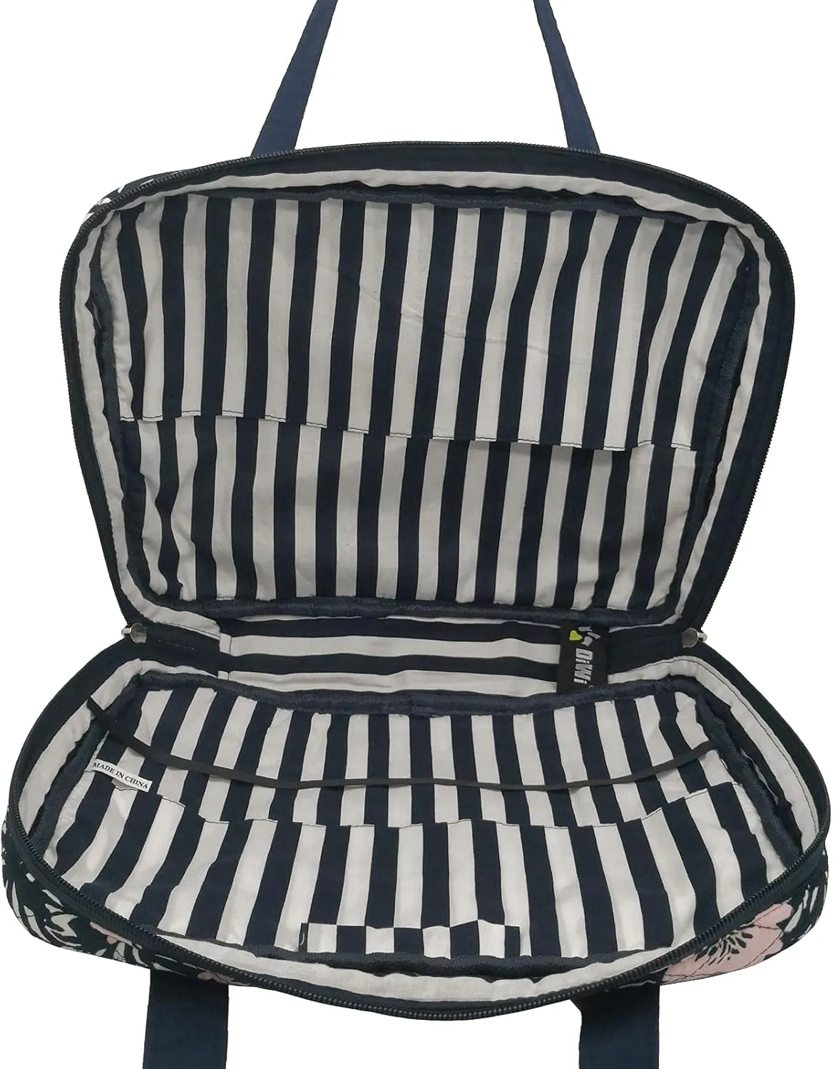 DIWI Quilted Bible Cover Extra Large Sizes 11.25 X 8.25 X 2.75 Inches Bible Tote Good Book Case (XL, C2 Navy Pink)