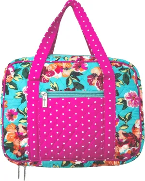 DIWI Quilted Bible Cover Extra Large Sizes 11.25 X 8.25 X 2.75 Inches Bible Tote Good Book Case (XL, C2 Pink Garden)