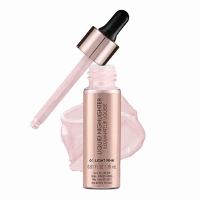 Drop & Glow Liquid Highlighter For Face Makeup | Illuminating Liquid Highlighter With Dewy Finish | Shade -Light Pink, 18ml