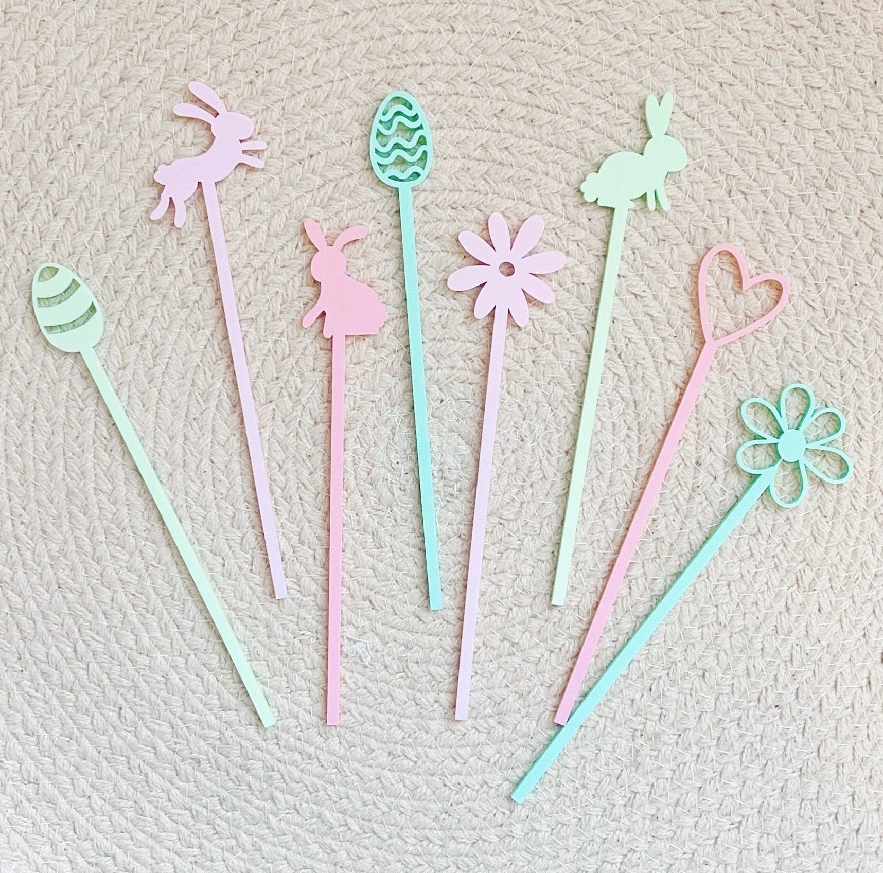 Easter Stir Sticks / Pastel Acrylic Cocktail Stirrers