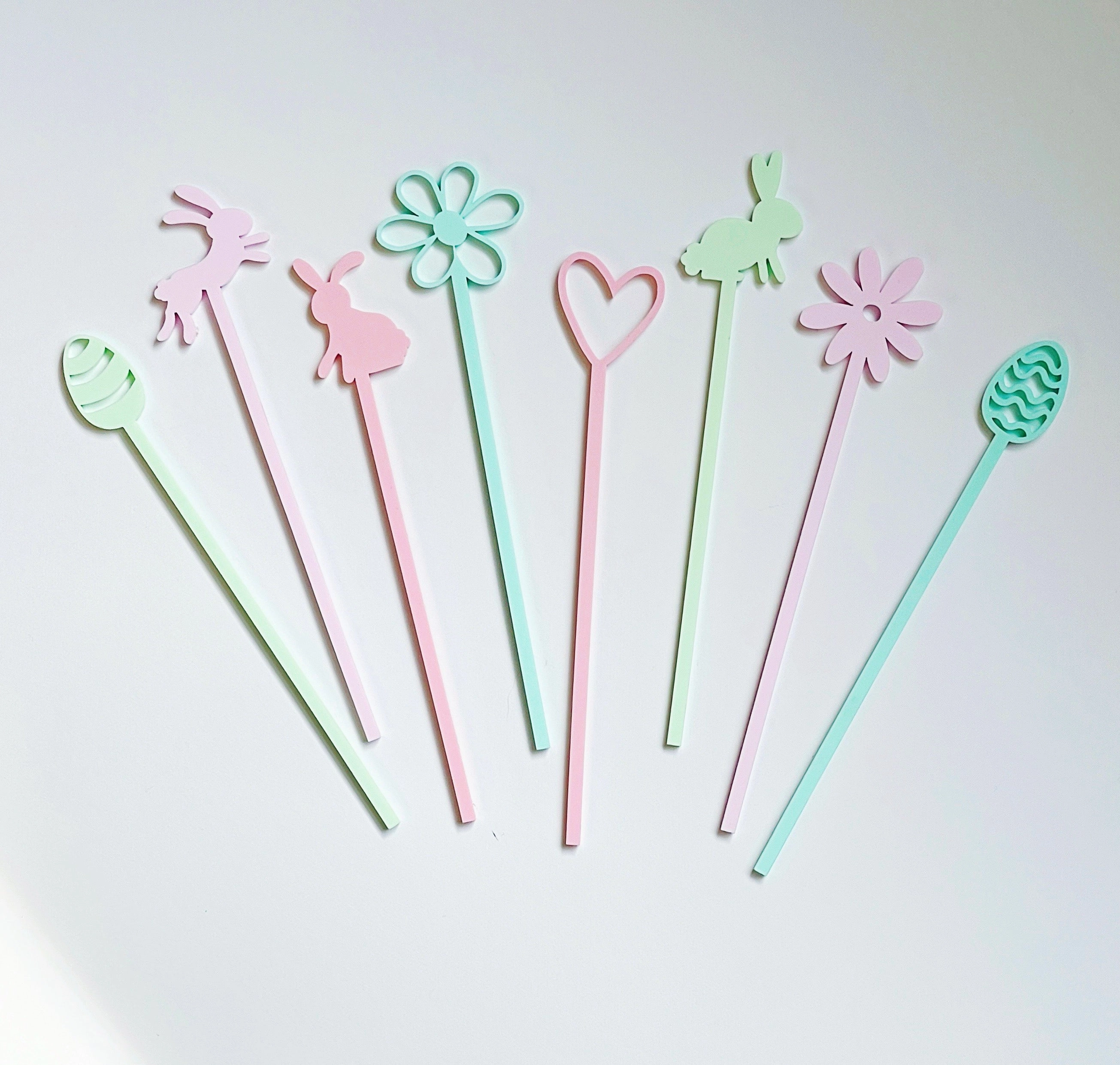 Easter Stir Sticks / Pastel Acrylic Cocktail Stirrers