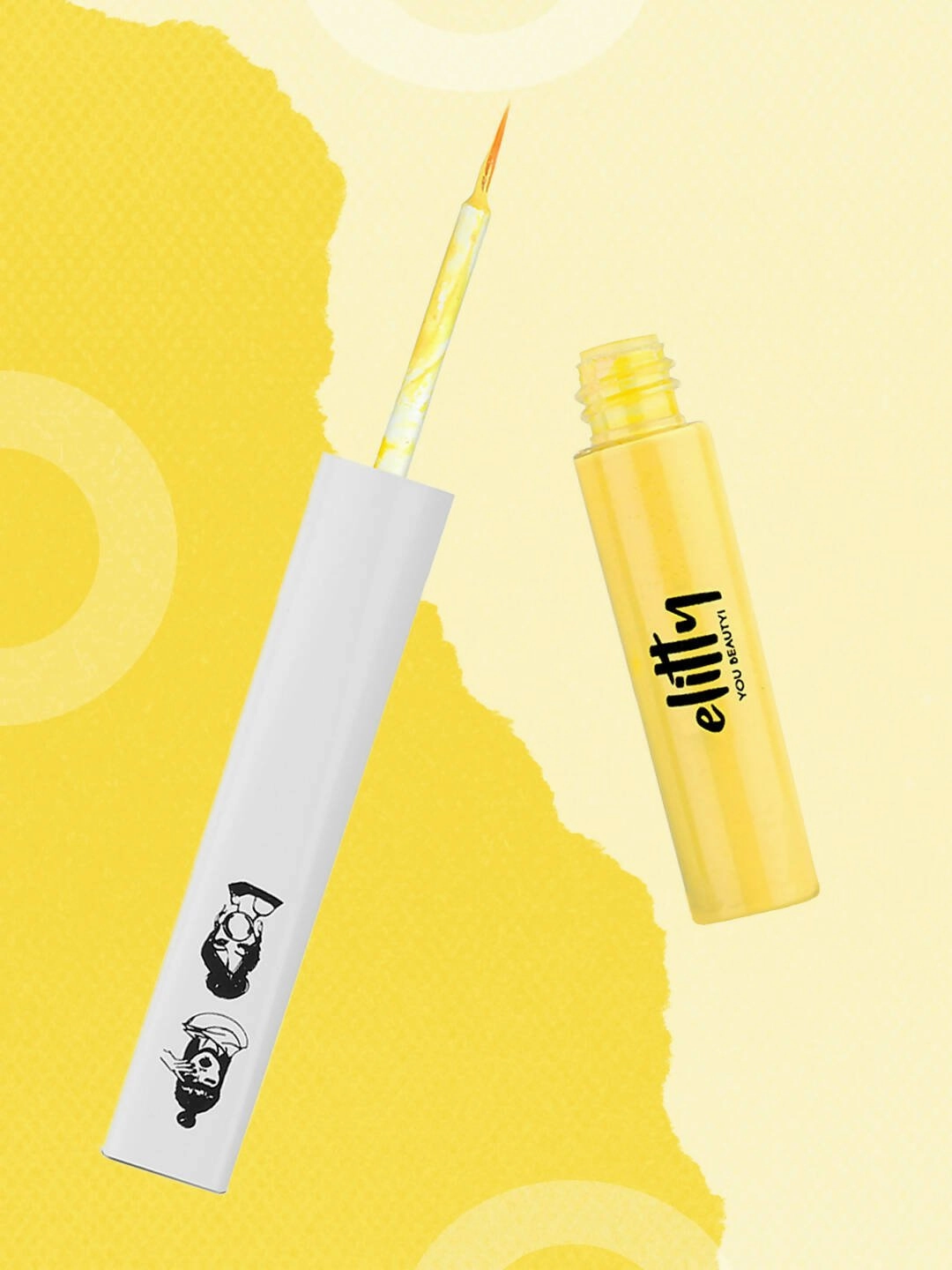 Elitty Honeycomb Yellow Pop Color Matte Finish Liquid Eyeliner - Honeycomb-Yellow