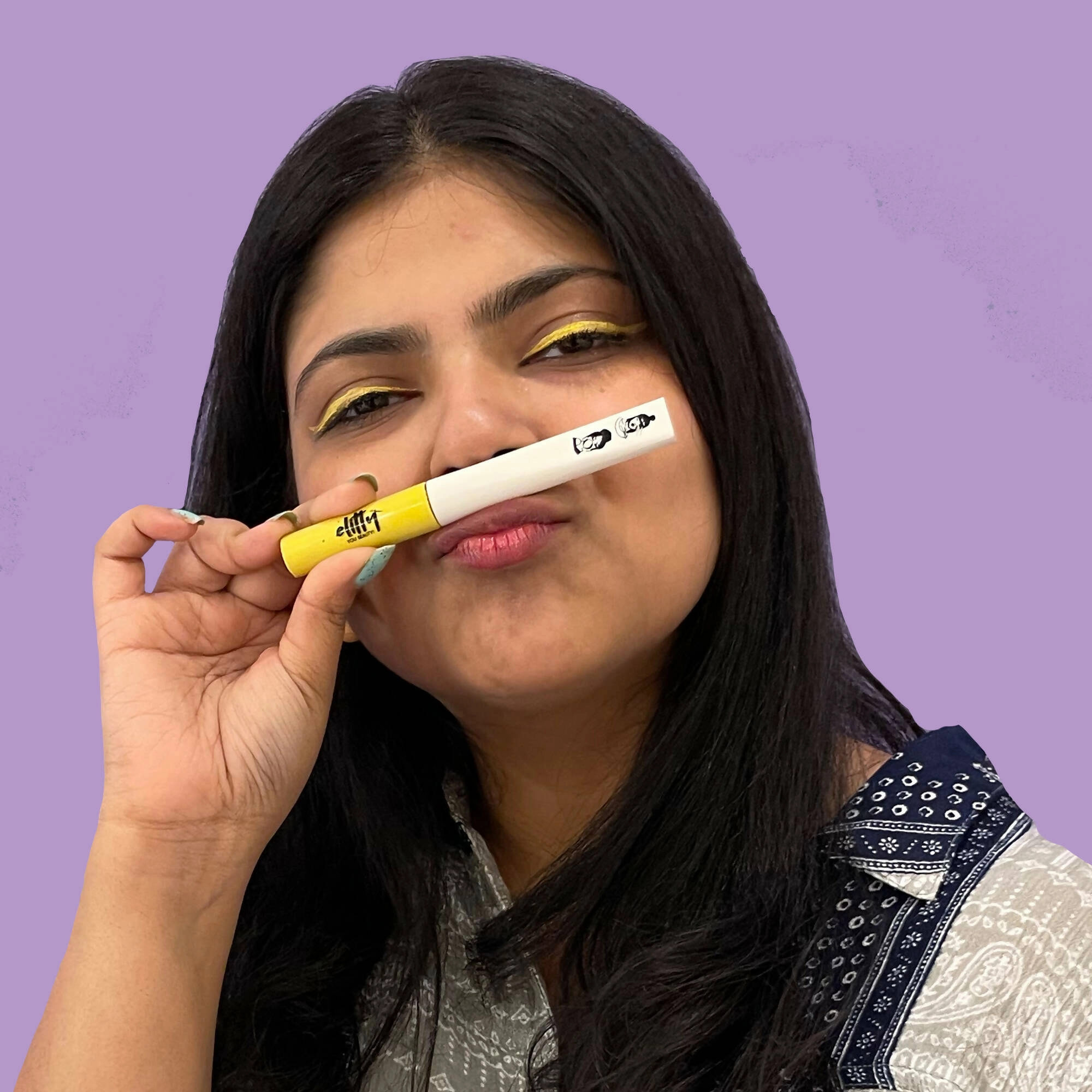 Elitty Honeycomb Yellow Pop Color Matte Finish Liquid Eyeliner - Honeycomb-Yellow