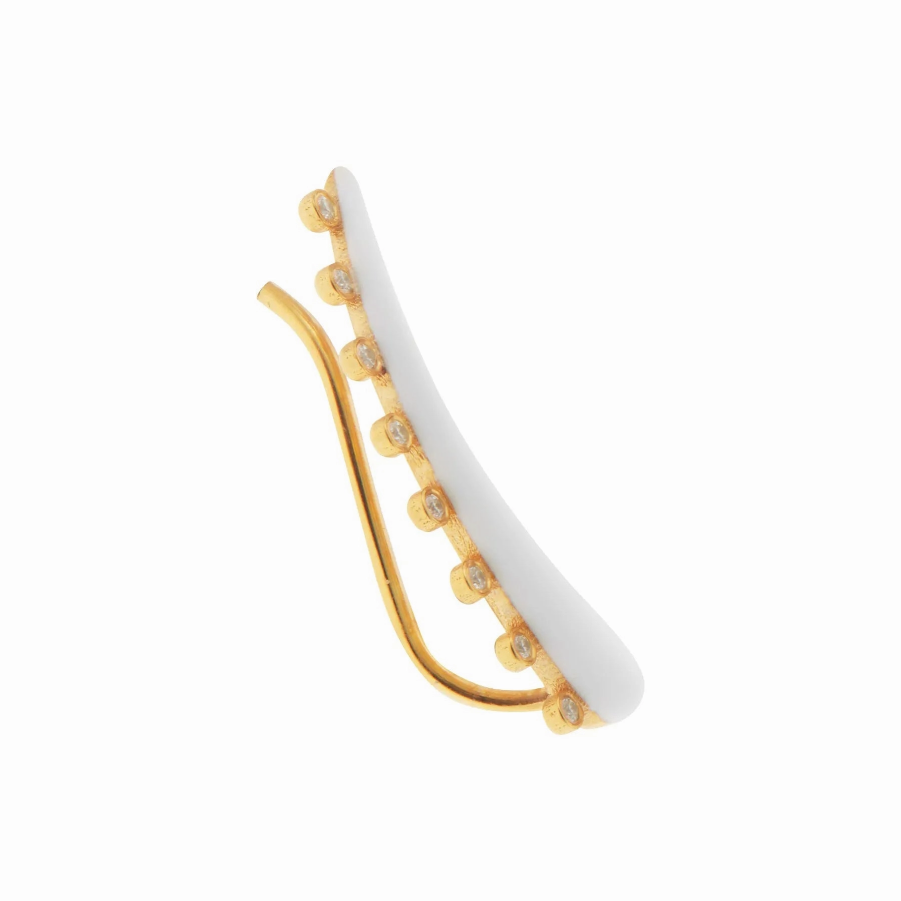 Eyeliner Ear Cuff White