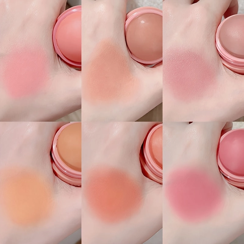Face Quick Makeup 6 Color Blush Peach Pink Blush Mute Light Foggy  Suitable For Any Group Of People To Enhance The Color So That The Skin Looks Transparent And Flawless FS
