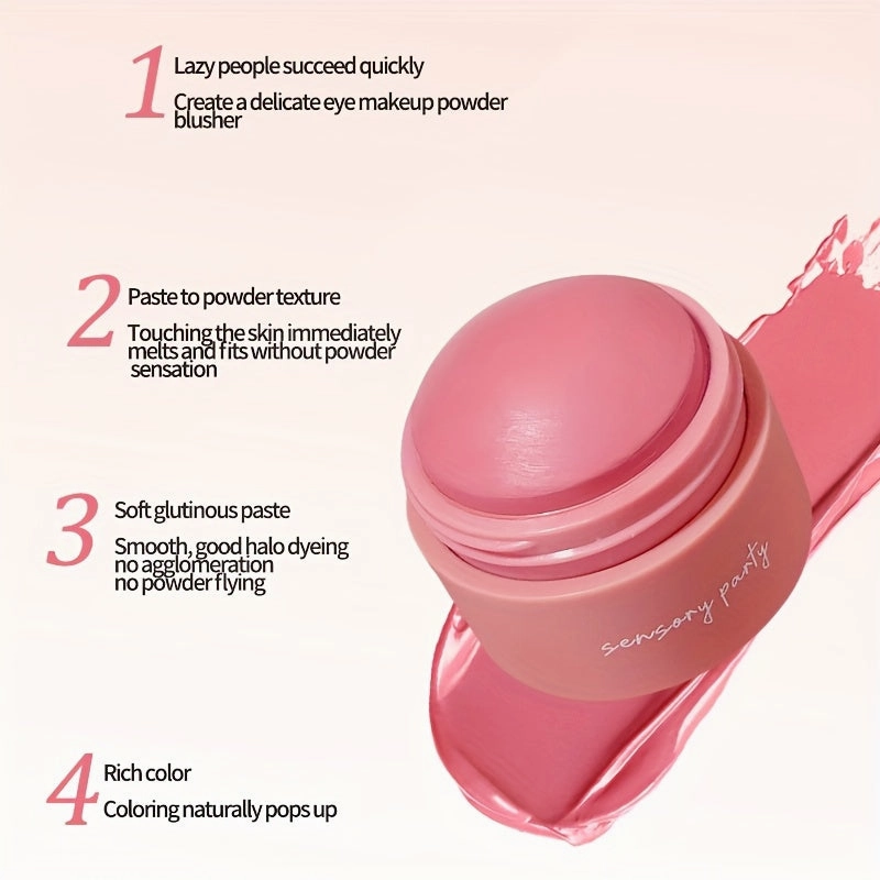 Face Quick Makeup 6 Color Blush Peach Pink Blush Mute Light Foggy  Suitable For Any Group Of People To Enhance The Color So That The Skin Looks Transparent And Flawless FS