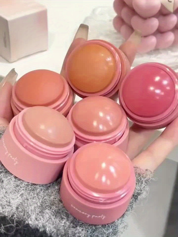 Face Quick Makeup 6 Color Blush Peach Pink Blush Mute Light Foggy  Suitable For Any Group Of People To Enhance The Color So That The Skin Looks Transparent And Flawless FS