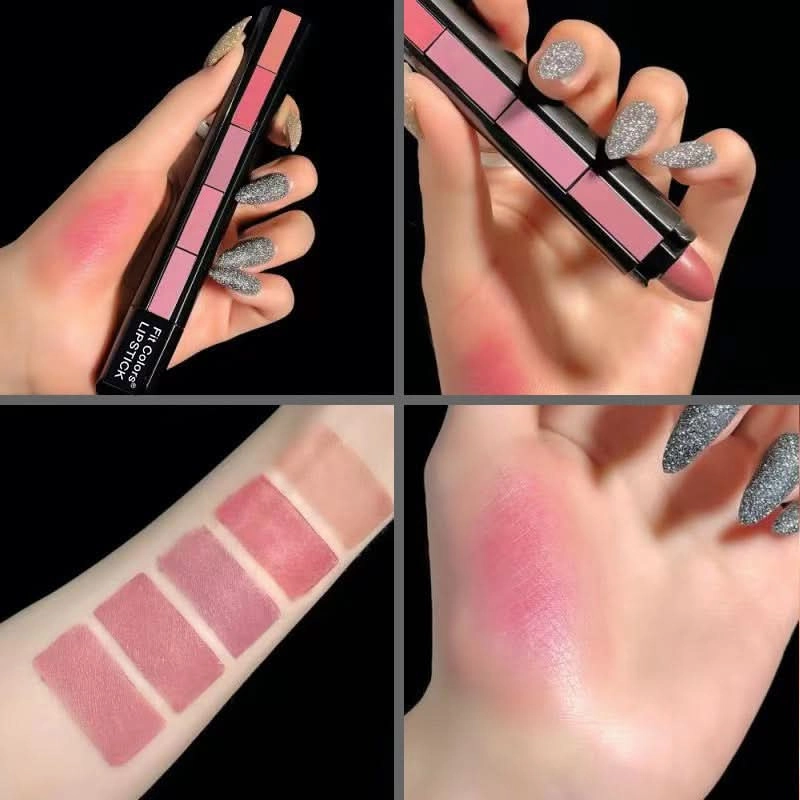 Fit Colors 5-in-1 Matte Lipstick Set – Velvet, Long-Lasting, Multi-Layer Lip Color