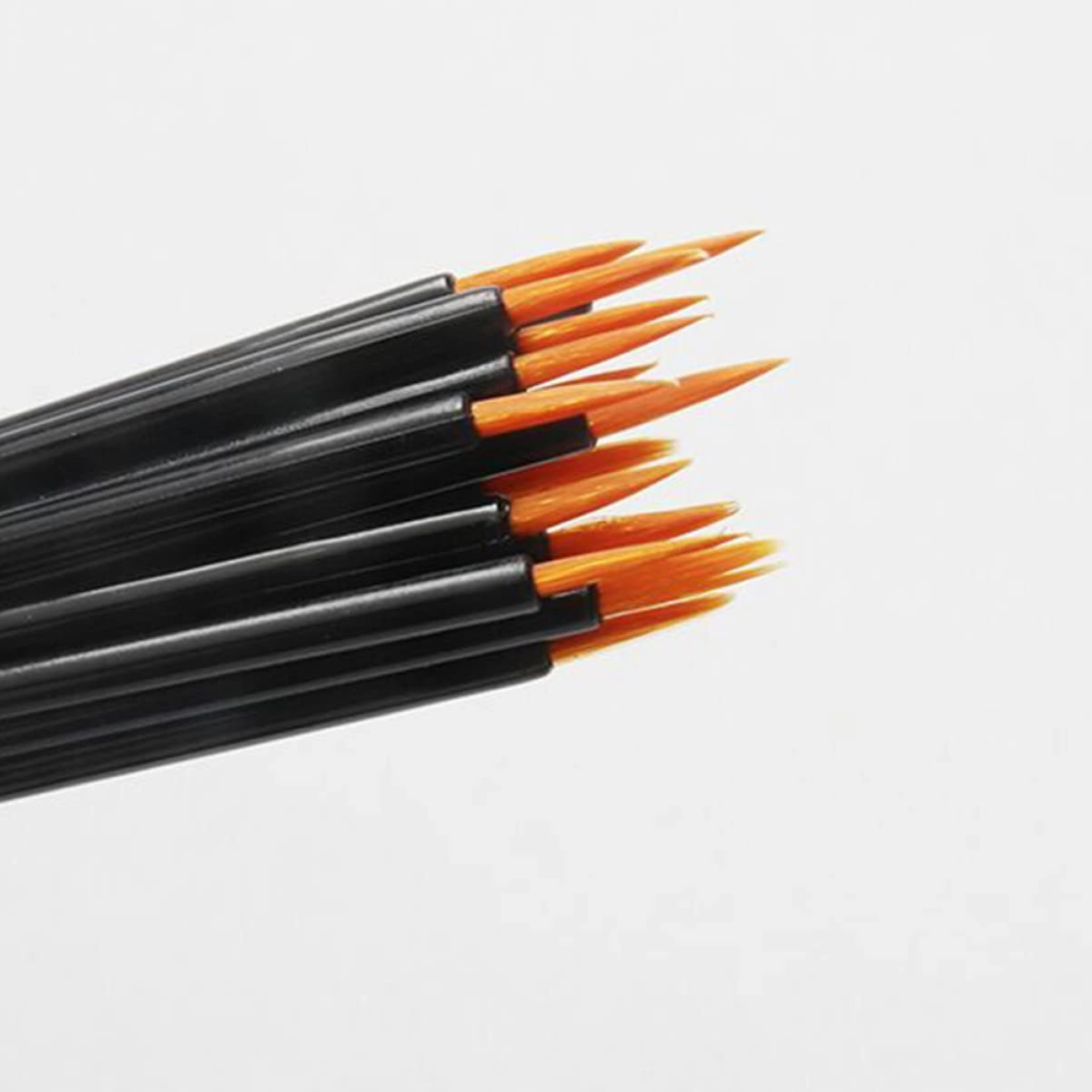FRCOLOR 300pcs Disposable Eyeliner Brushes Slender Handle Applicator Fiber Bristles for Eye Makeup for Liquid Eyeliner Lip Liner and Cosmetics Application Yellow