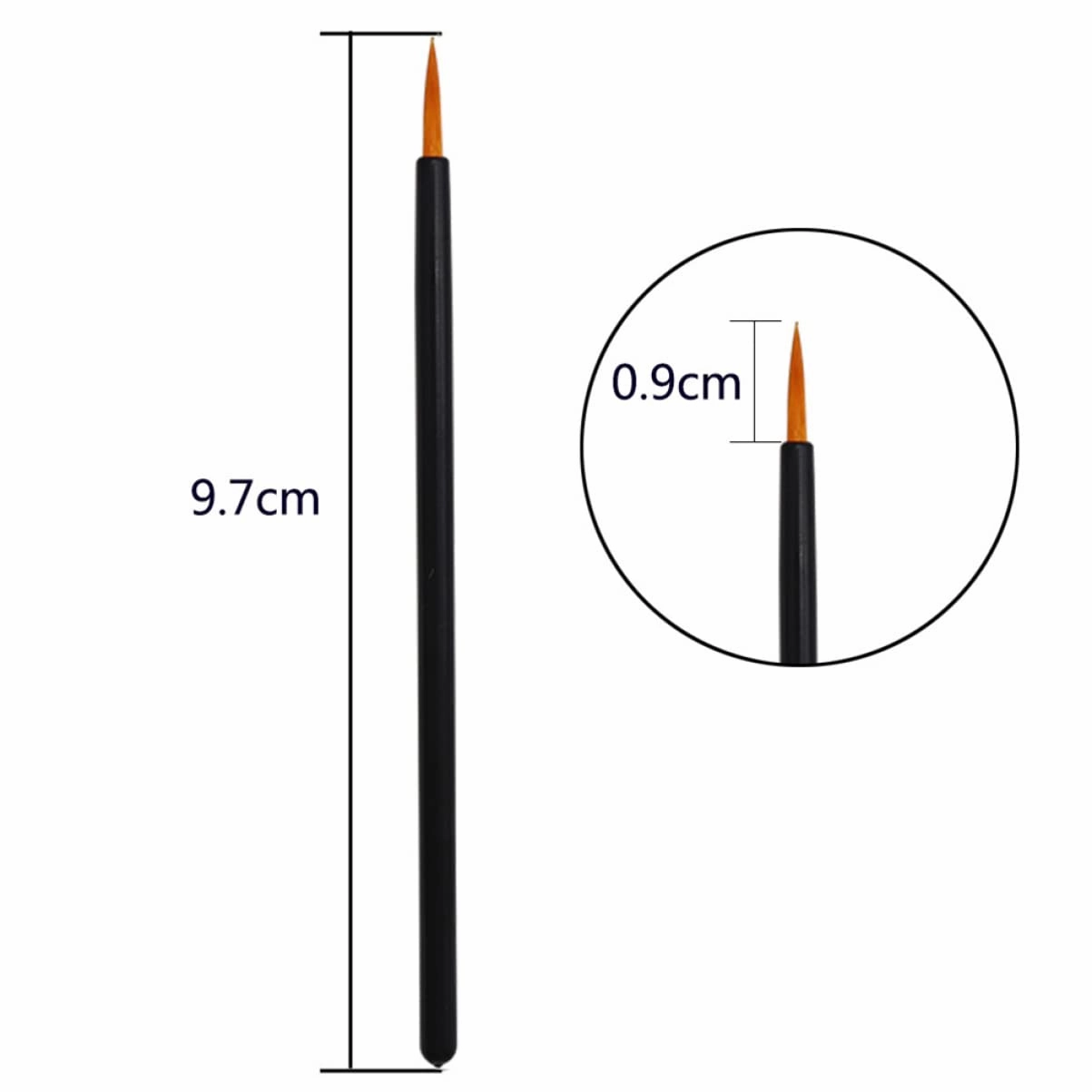 FRCOLOR 300pcs Disposable Eyeliner Brushes Slender Handle Applicator Fiber Bristles for Eye Makeup for Liquid Eyeliner Lip Liner and Cosmetics Application Yellow
