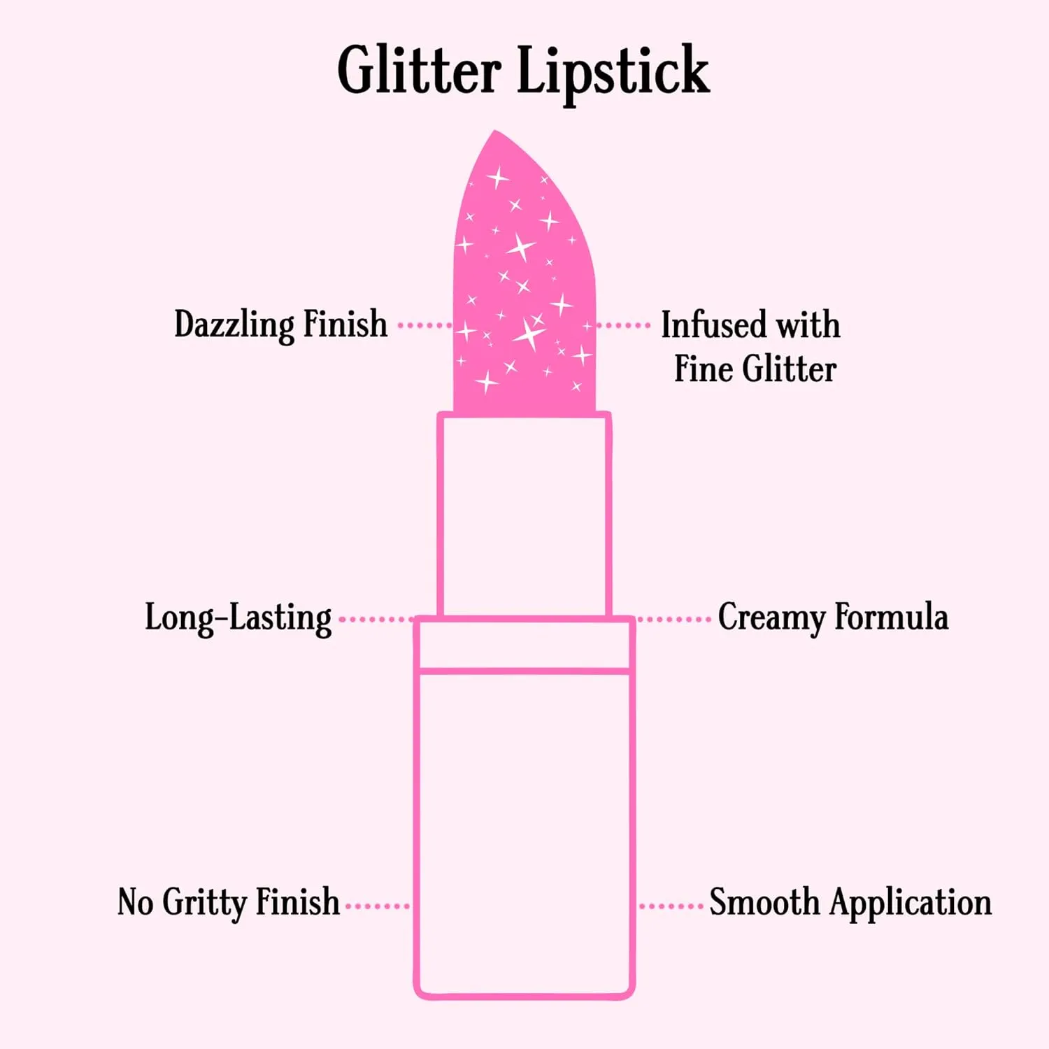Gerard Cosmetics Glitter Lipstick (Hollywood Blvd), Nude Pink Lipstick with Sparkling Metallic Glitter, Long Lasting, Smooth Formula, Highly Pigmented Opaque Color, Cruelty Free & Made in USA