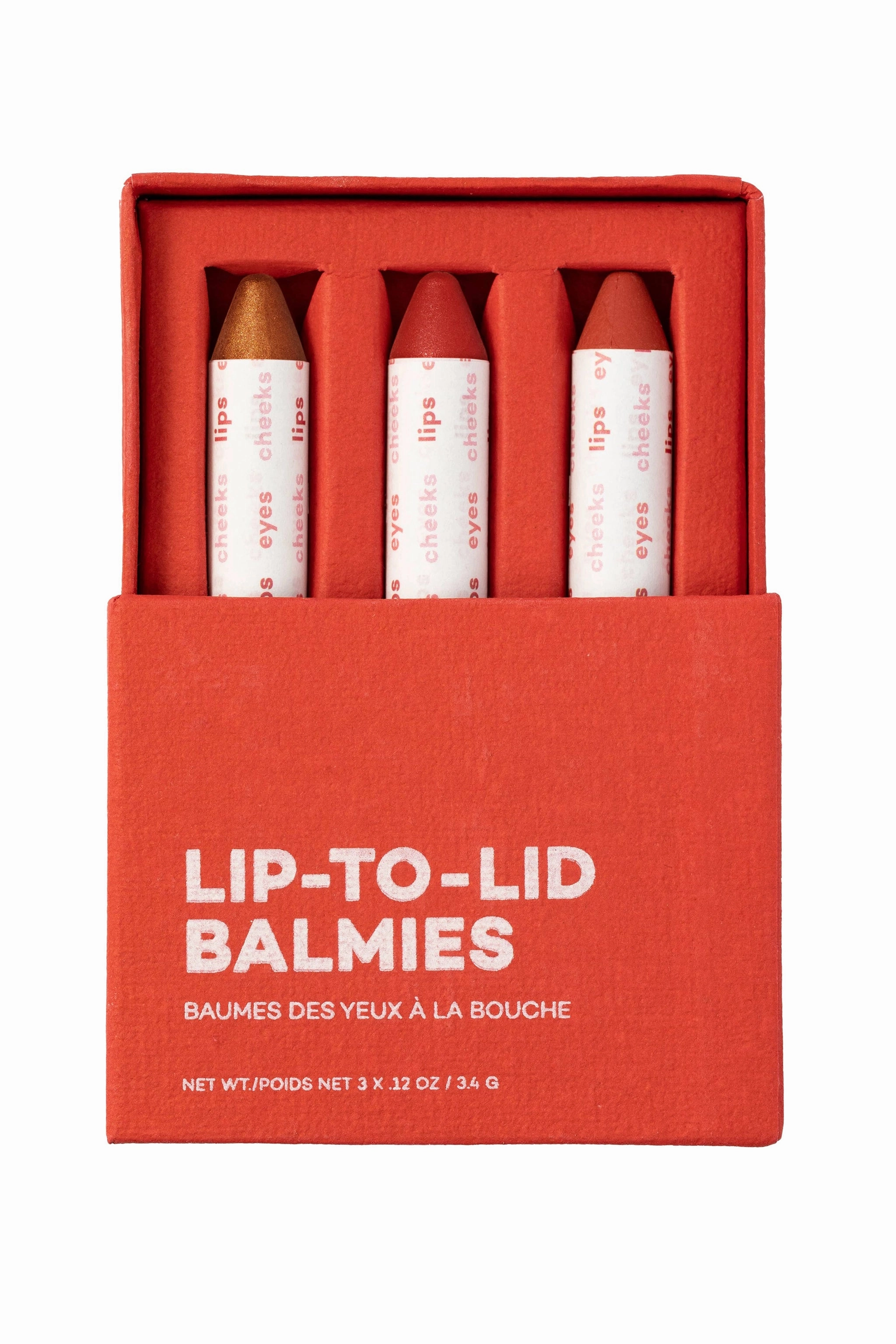 Golden Hour Balmie Trio for Eyes, Lips, Cheeks, Zero Waste Multi-Use Crayon