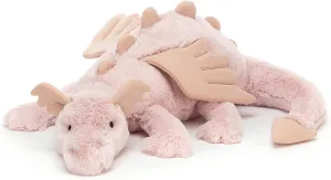 Jellycat Rose Dragon Stuffed Animal, Huge 26 inches - Mythical Plush Toy - Classic Children's Gift