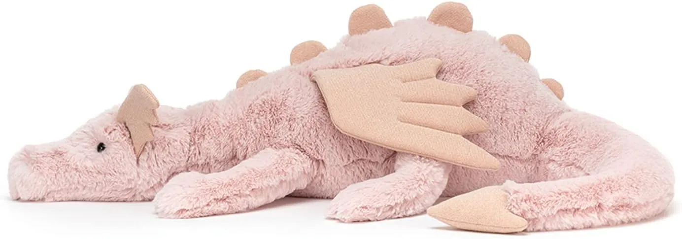 Jellycat Rose Dragon Stuffed Animal, Huge 26 inches - Mythical Plush Toy - Classic Children's Gift