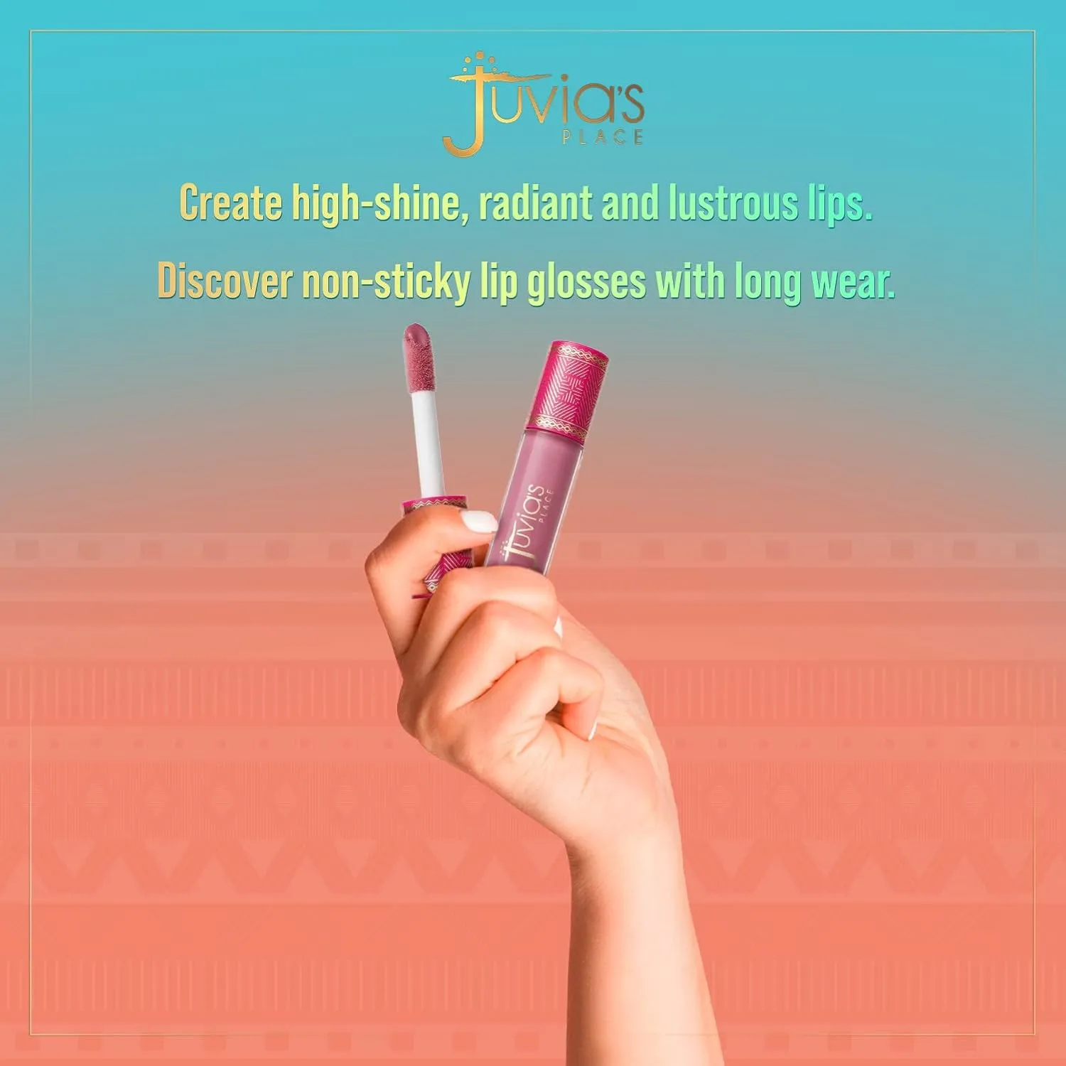 Juvia's Place Long Lasting Non-Sticky Luscious High Shine Glow Lip Gloss Reflect Sis!, 16 oz, Deep Peachy Beige Brown, Creamy and Smooth