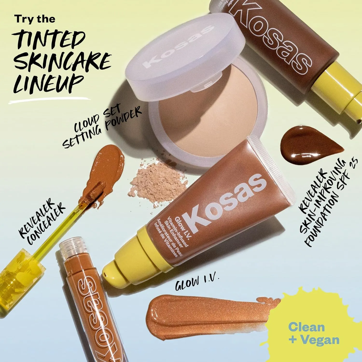 Kosas Glow I.V. Vitamin-Infused Skin Enhancer Face Makeup - Tinted Beauty Highlighter for a Healthy Glow - Awaken