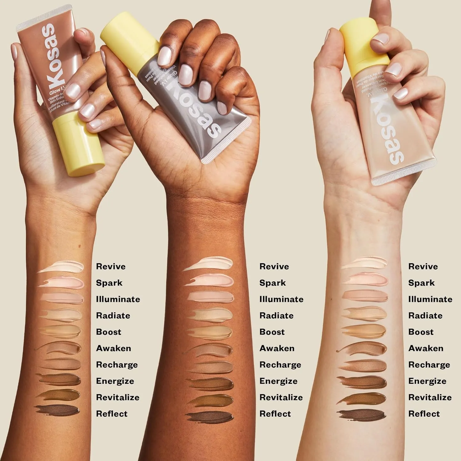 Kosas Glow I.V. Vitamin-Infused Skin Enhancer Face Makeup - Tinted Beauty Highlighter for a Healthy Glow - Awaken