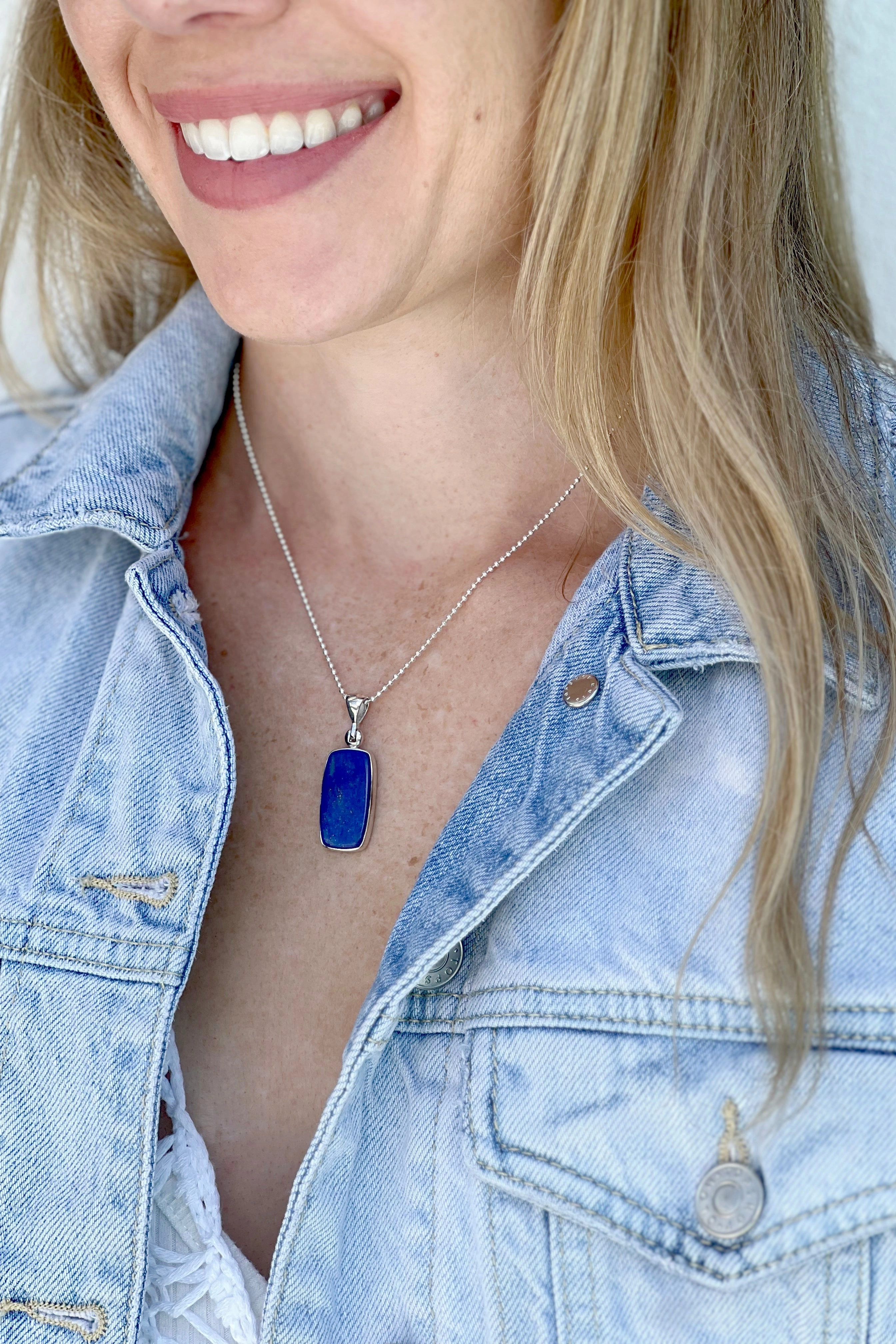Lapis Lazuli Small Rectangle Pendant