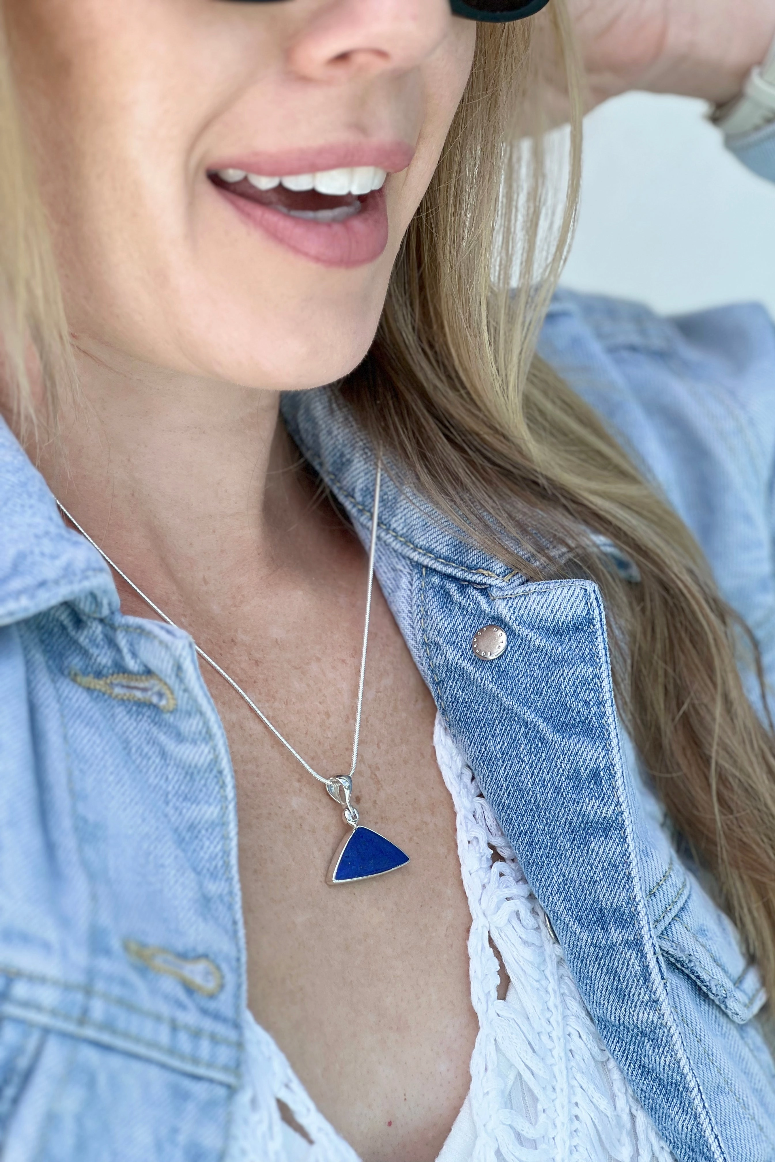 Lapis Lazuli Small Triangle Pendant