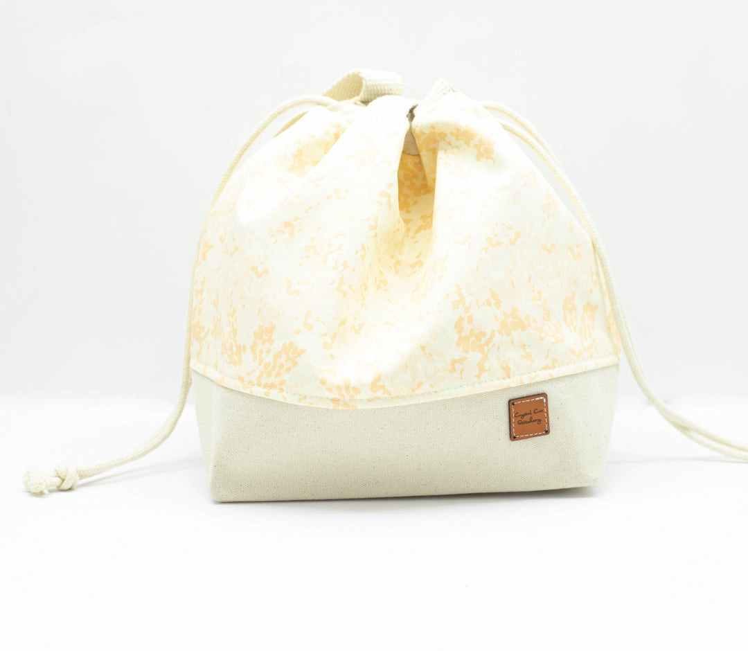 Large Classic Drawstring - Peach Pits