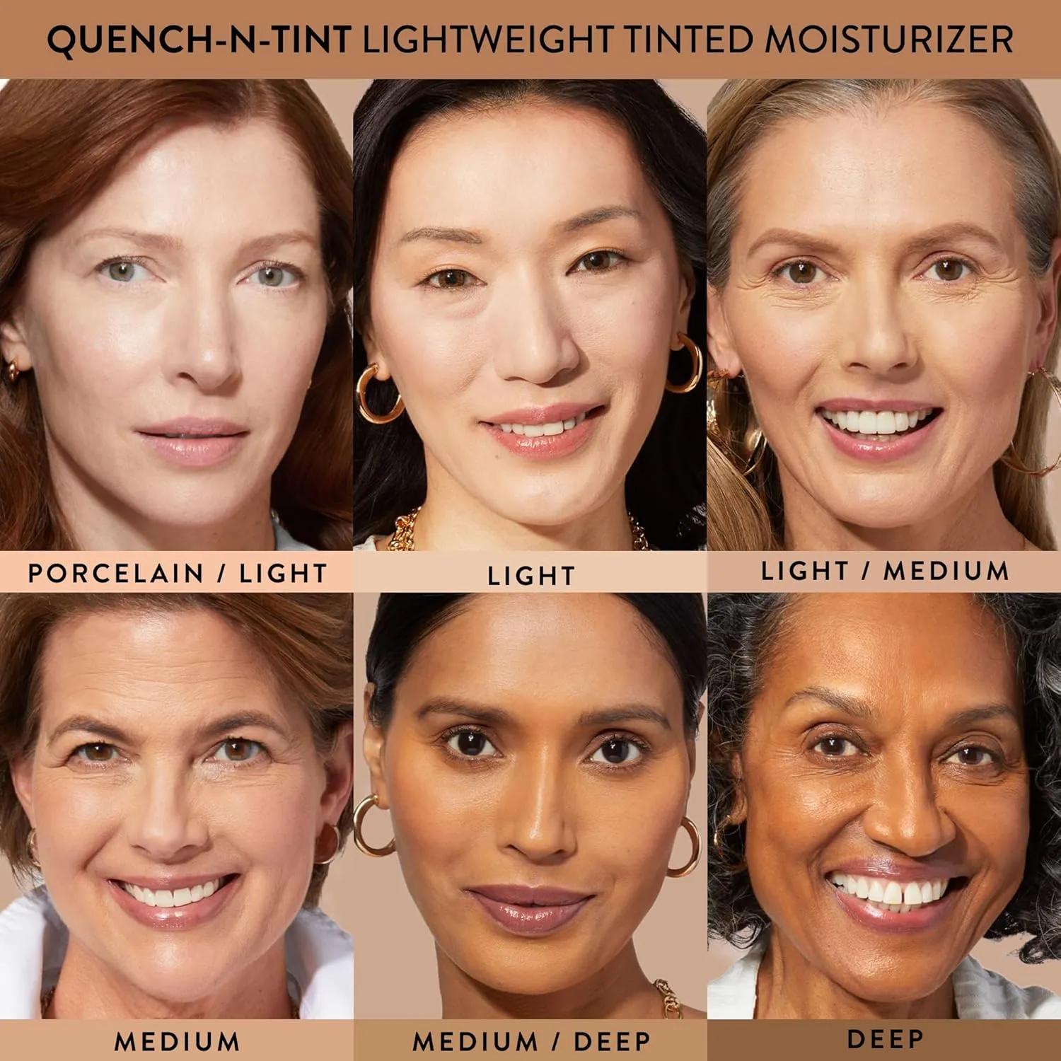 LAURA GELLER NEW YORK Quench-n-Tint Hydrating Foundation - Medium/Deep - Sheer to Light Buildable Coverage - Natural Glow Finish - Lightweight Formula with Hyaluronic Acid
