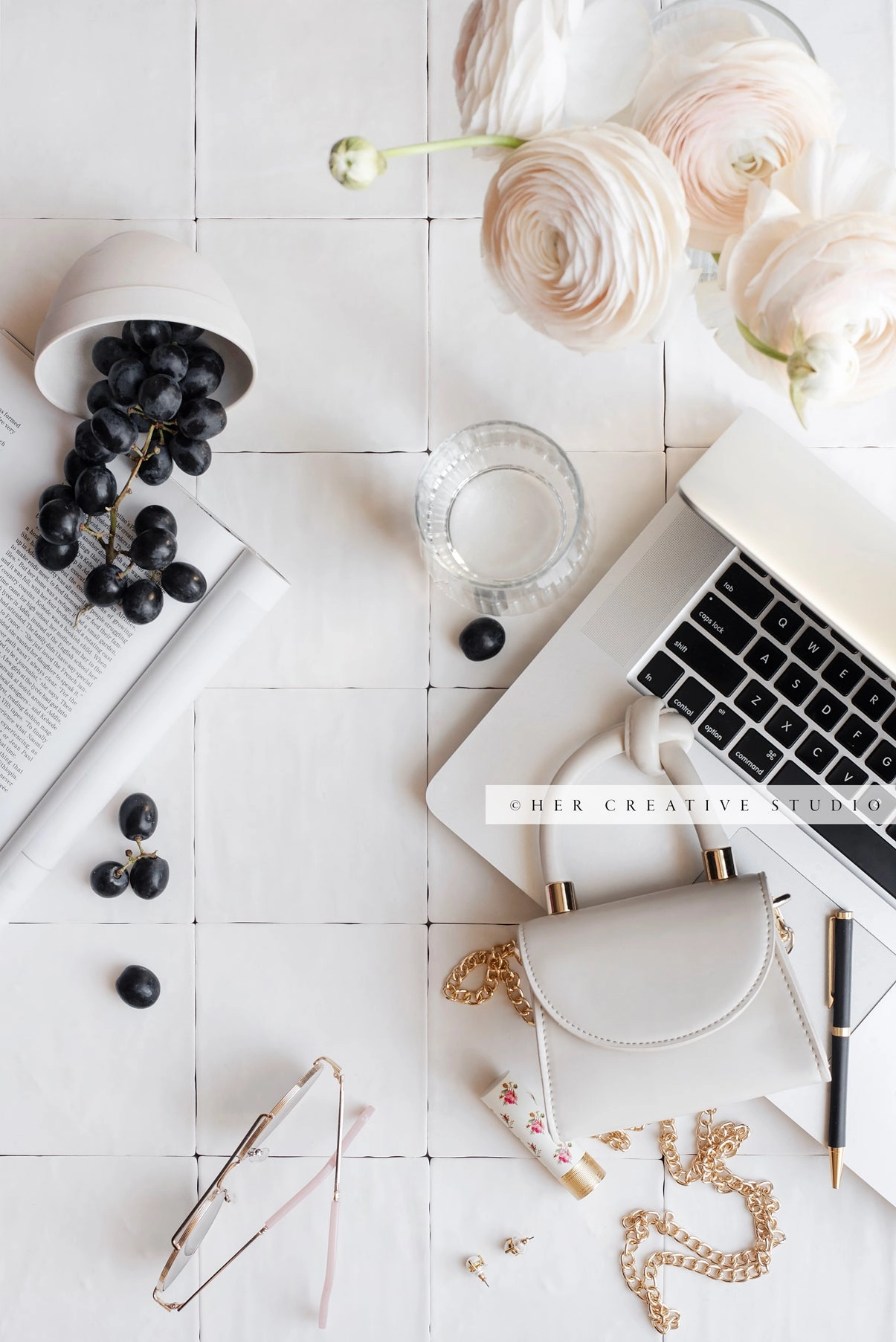 Lipstick & Grapes Collection. Stock Image Bundle.