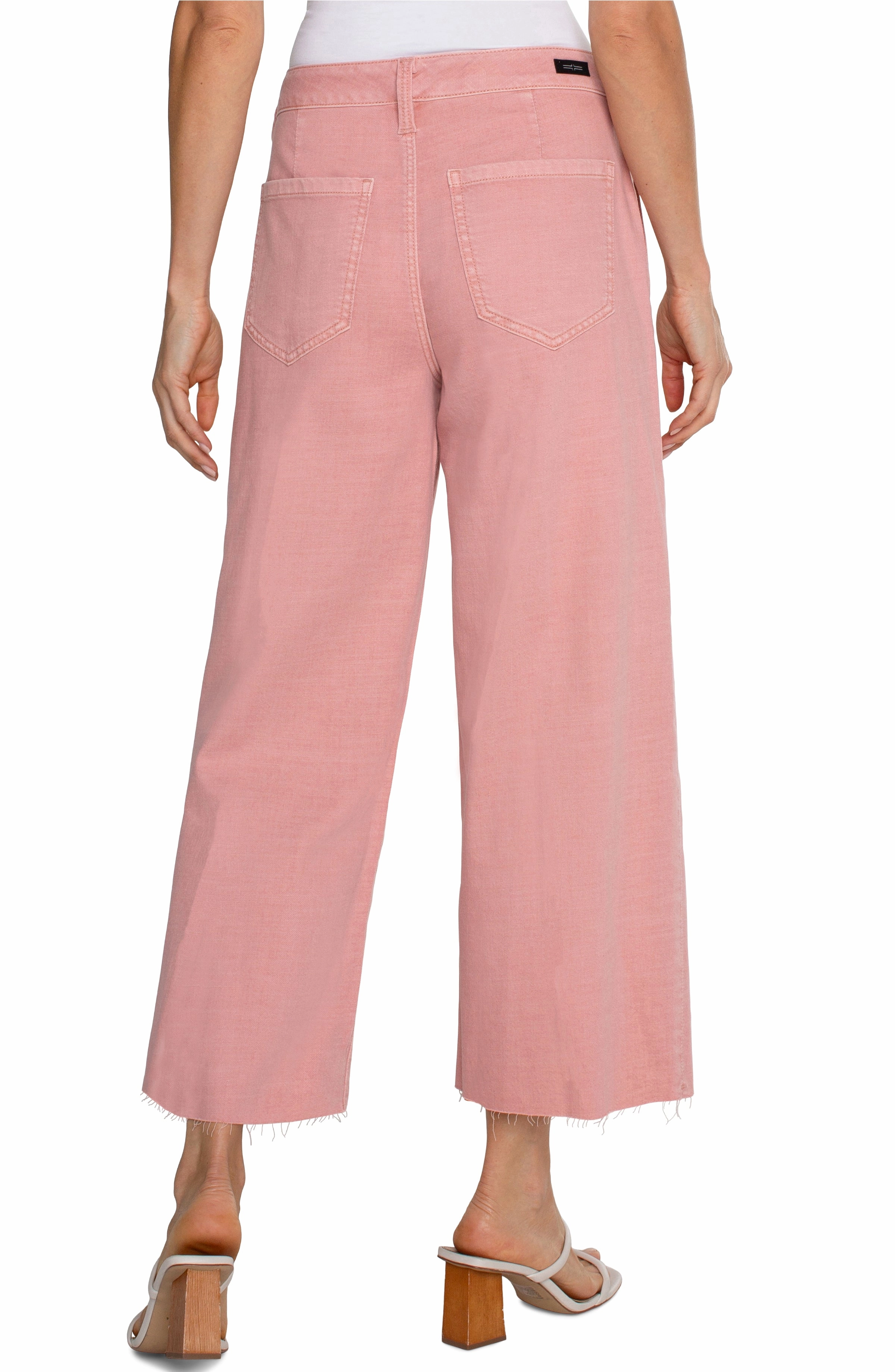Liverpool-Hi Rise Wide leg Pant - Rose Blush
