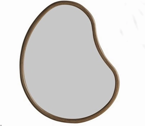 Makeup Mirror Household Bathroom Mirror Bedroom Wall-Mounted Cosmetic Mirror Simple and Irregular High-Definition Mirror Wall-Mounted Decorative Mirror Tabletop Vanity Mirror(Small)