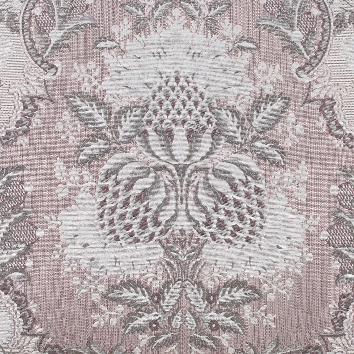 Marseille Jacquard Woven Acanthus Leaf Oversized Luxury Bedding | Rose Gray Ivory Orchid Lilac | 4 Piece Bedspread Set: California Cal King Bedspread, 2 King Shams, and Rectangle Pillow | Polyester