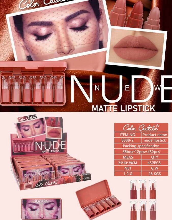 Matte Nude | Pack 6] Matte Smart [Pack Courteous Lispsticks Velvet Of Shade Lipstick