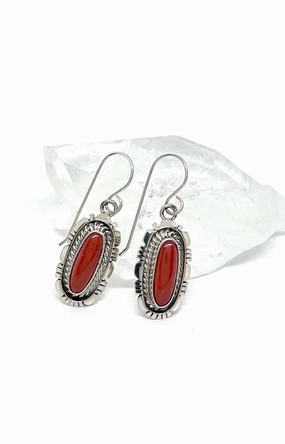 Mediterranean Red Coral Earrings