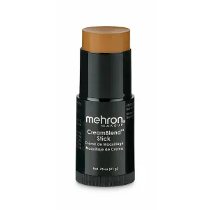 Mehron Makeup CreamBlend Stick | Face Paint, Body Paint, & Foundation Cream Makeup | Perfect for Halloween .75 oz (21 g) (Dark 0)