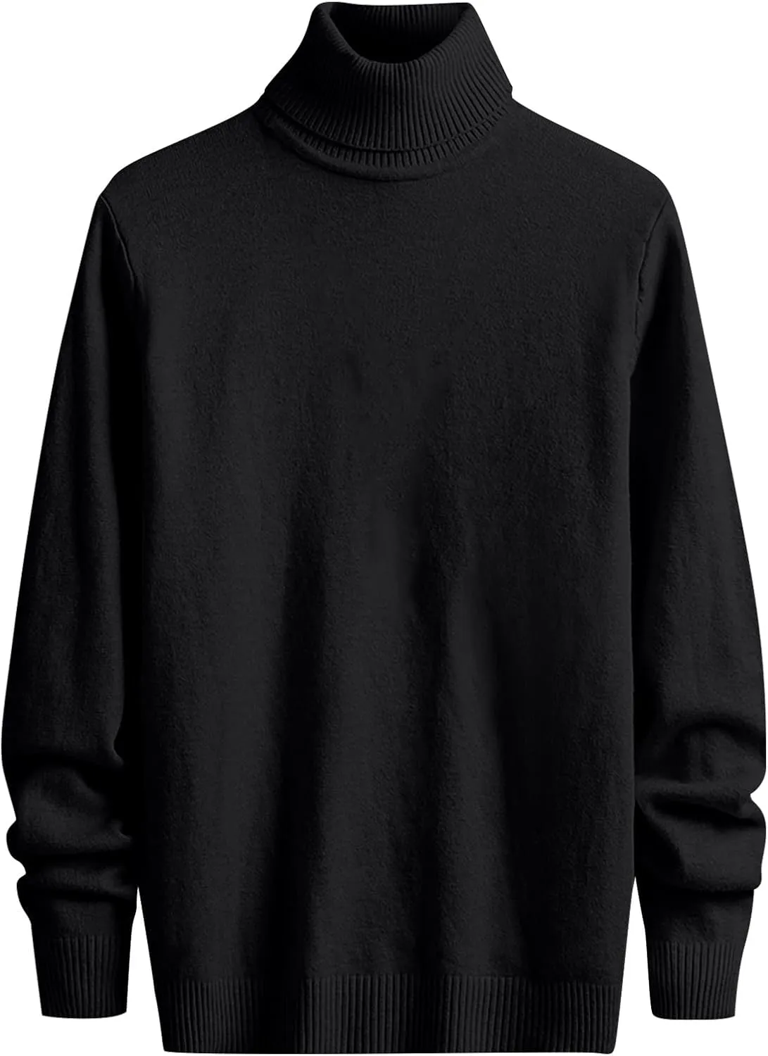Mens Turtleneck Sweaters,Casual Basic Knitted Sweater Slim Long Sleeve Classic Solid Pullover Knitwear Tops