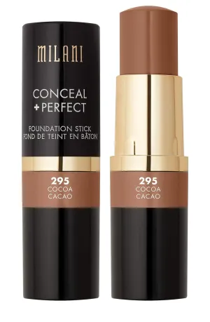 Milani Conceal   Perfect Foundation Stick - Cocoa (0.46 Ounce) Vegan, Cruelty-Free Cream Foundation - Cover Under-Eye Circles, Blemishes & Skin Discoloration for a Flawless Finish
