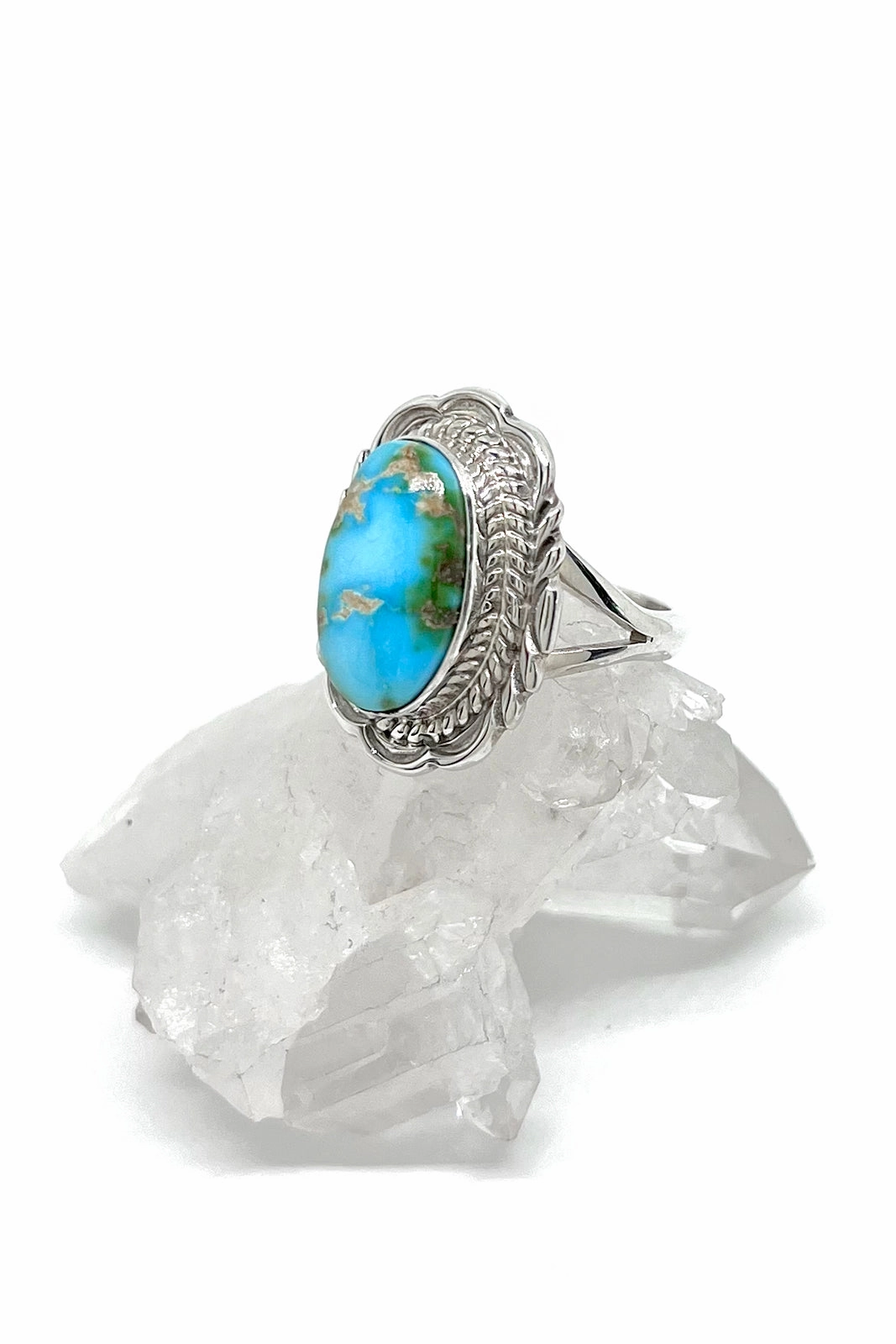 Navajo Sonoran Gold Turquoise Ring (Size 8 1/2)