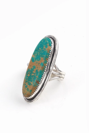 Navajo Turquoise Sterling Silver Ring (Size 9.75)