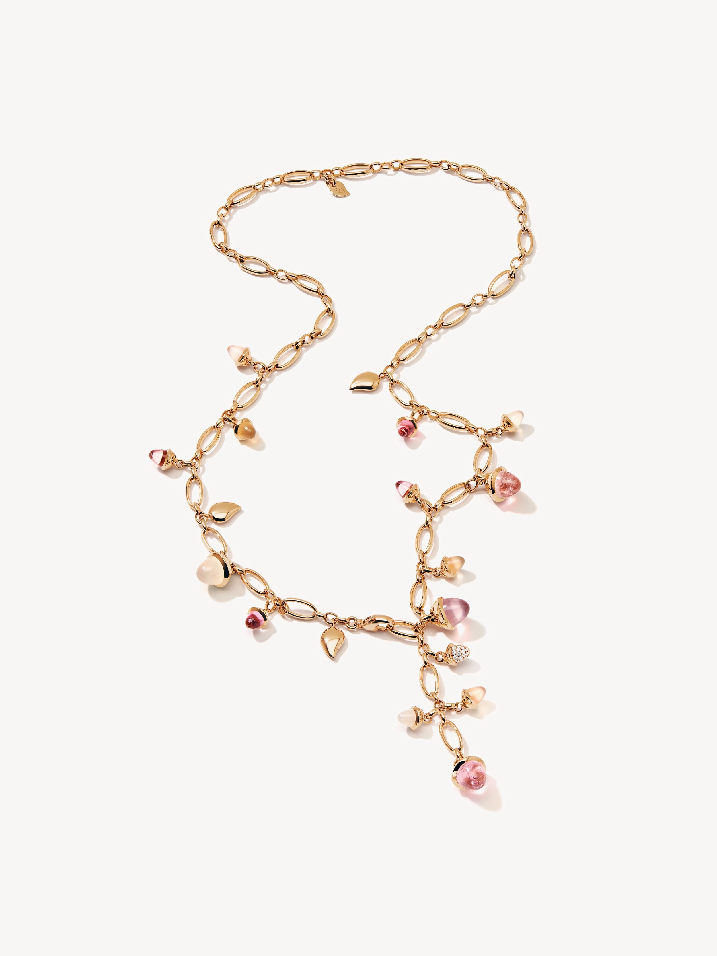 Necklace MIKADO 'Blush' with Diamond Pavé - 56 cm Blush with Diamond Pavé