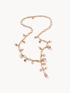 Necklace MIKADO 'Blush' with Diamond Pavé - 56 cm Blush with Diamond Pavé