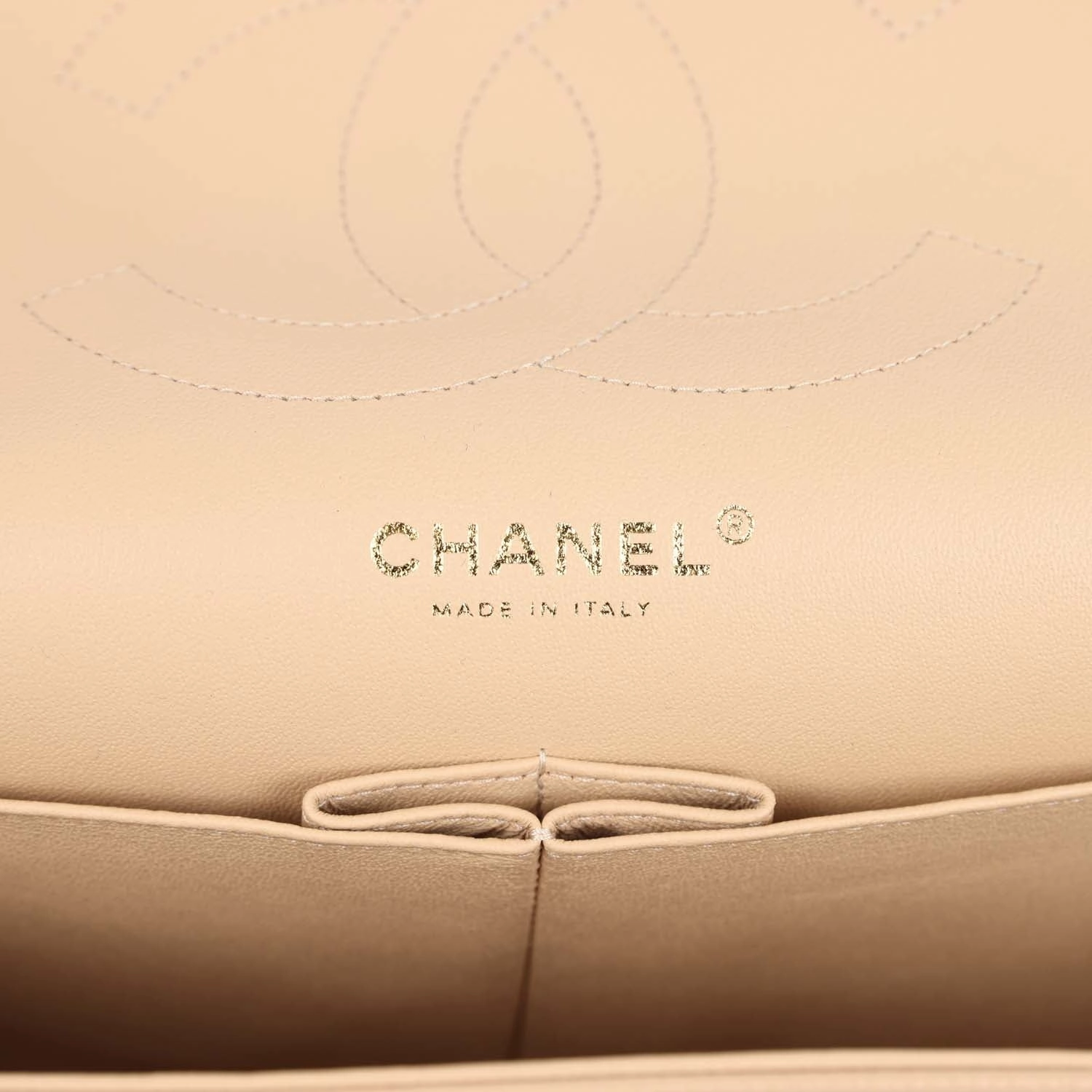 New Chanel Jumbo Classic Double Flap Bag Light Beige Caviar Gold Hardware