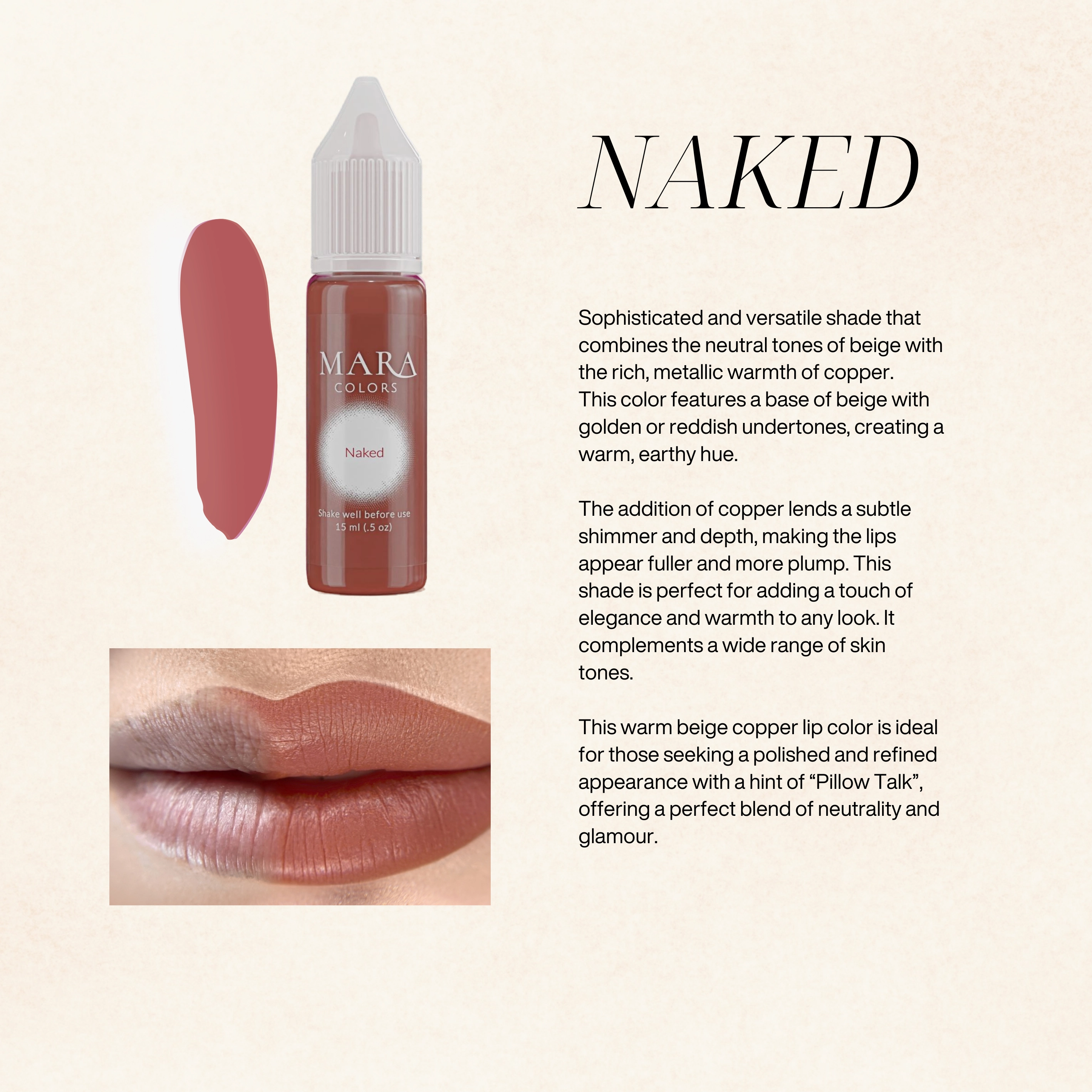 NUDE Lip Blush Pigment Collection – Professional Permanent Makeup Pigments for Natural & Makeup-Inspired Looks