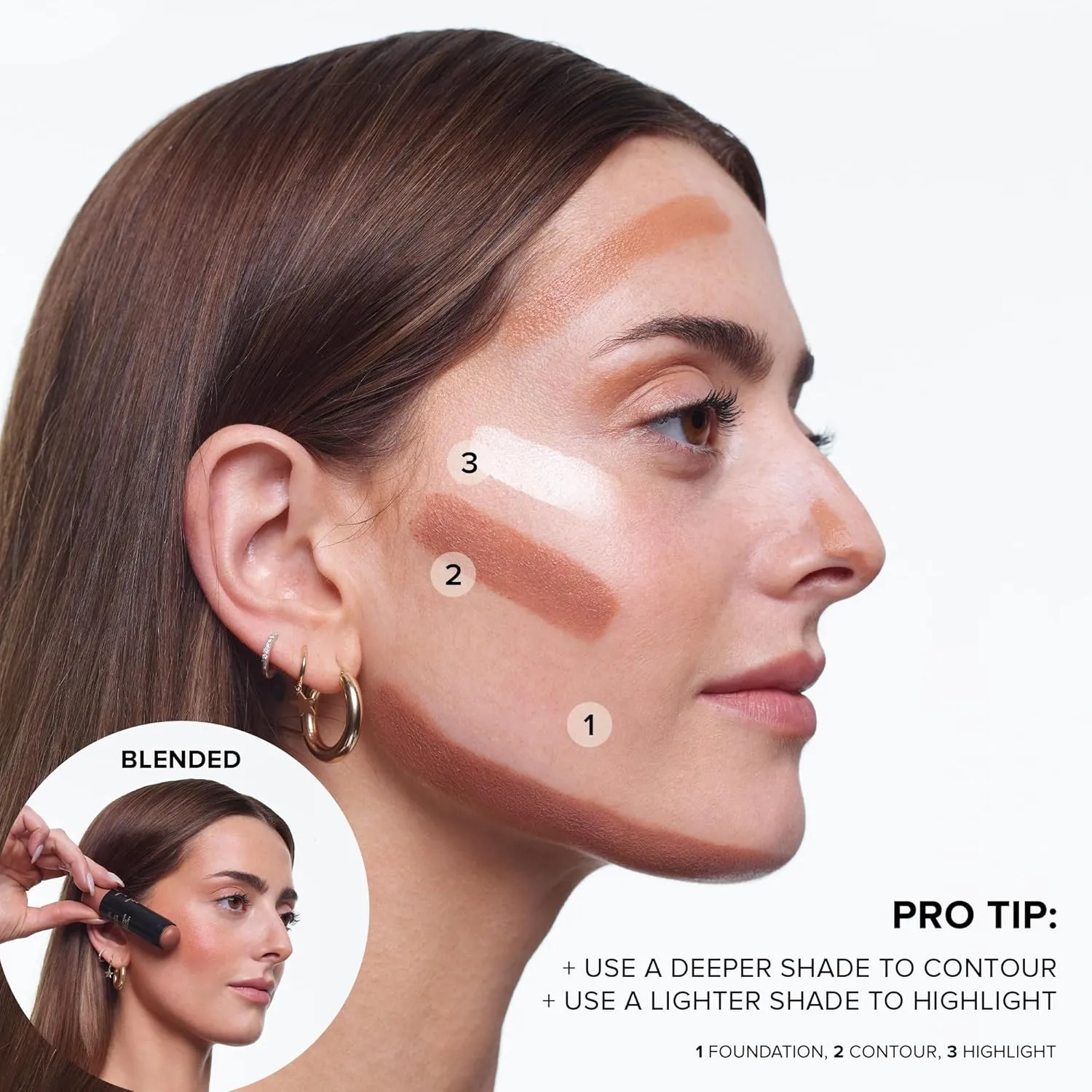 Nudestix Nudies Tinted Blur Foundation Stick, Matte Cream Powder Multitask Makeup to Tint, Blur, Blot Skin and Sculpt Face, Lightweight, Natural Matte Finish, 0.2 fl oz (6.2 g)