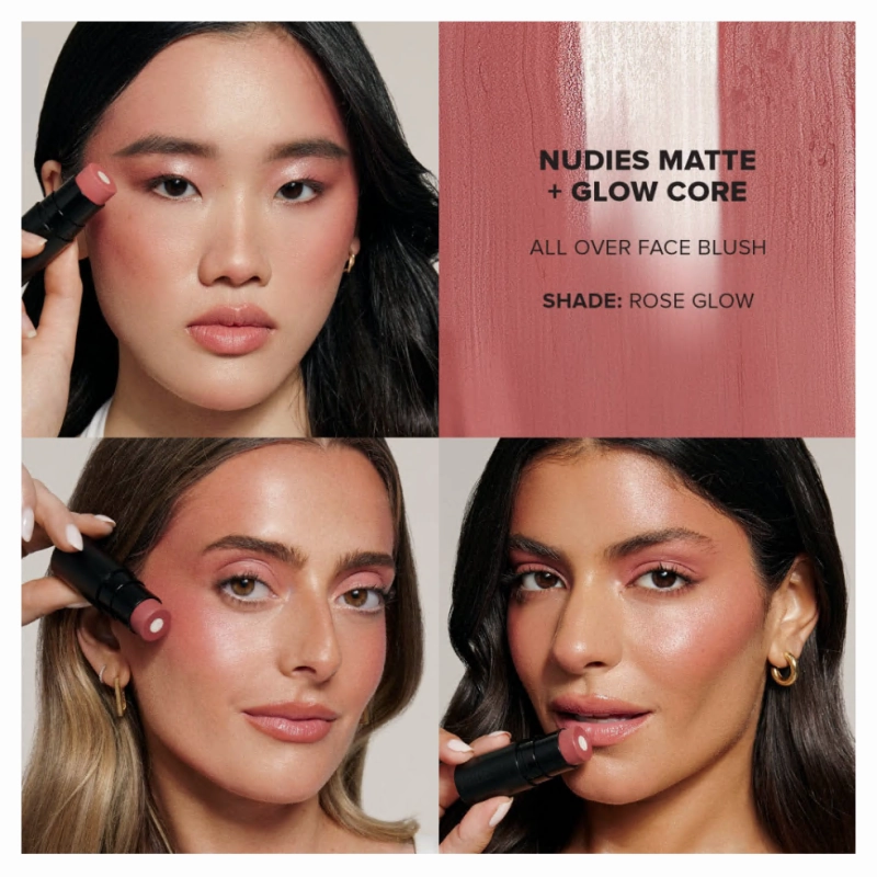 Nudestix Nudies Matte   Glow Core All Over Face Blush Color - Rose Glow