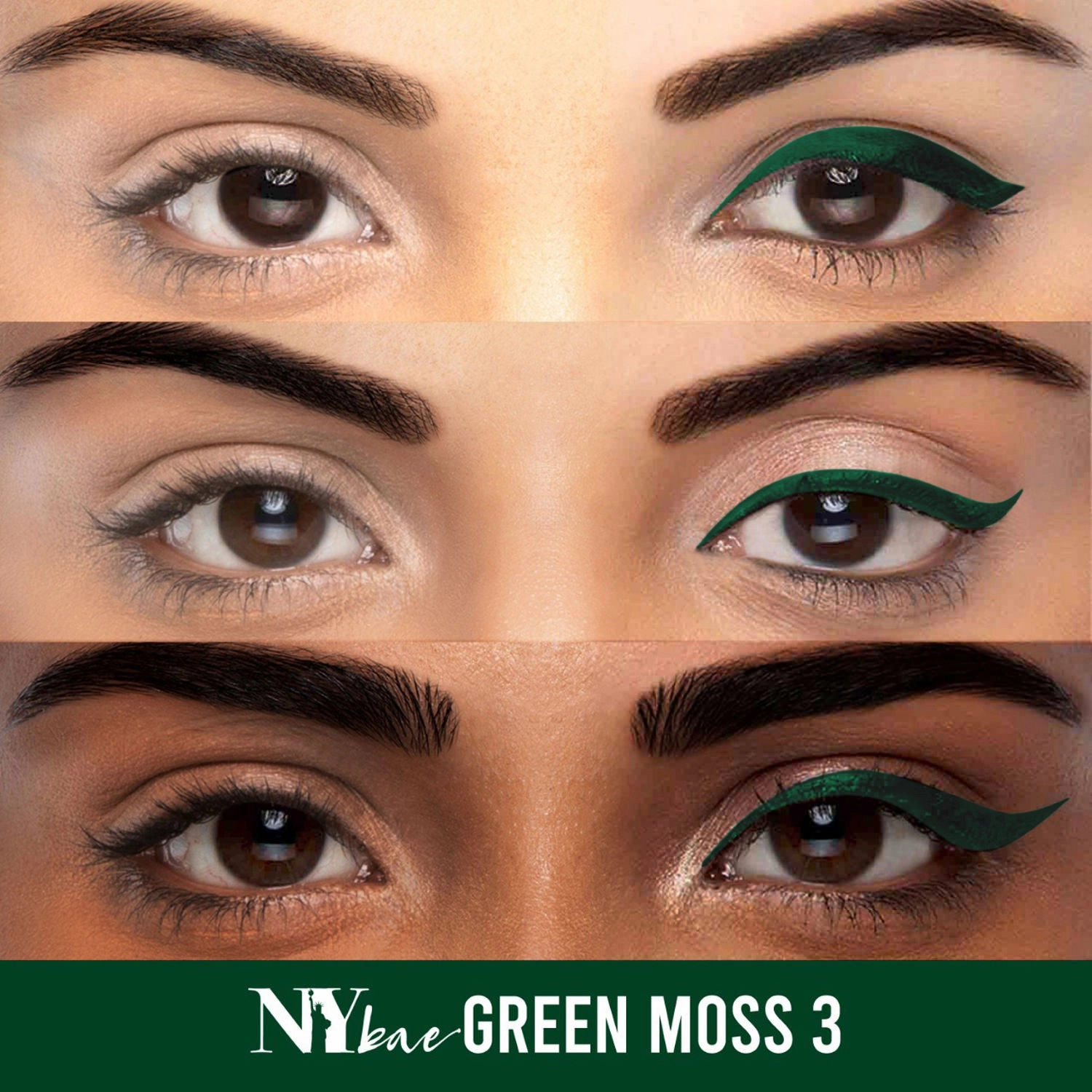 NY Bae Ellis Eyeland| Liquid eyeliner| Glossy| Waterproof - Green Moss (6 ml)