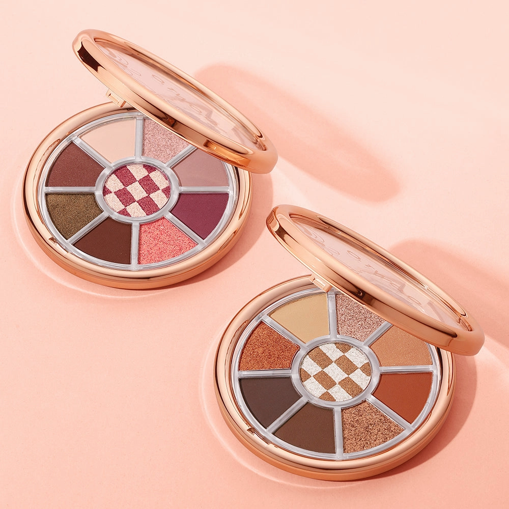 O.TWO.O Round Shape Eyeshadow Pallet with 2 Colors Series Earth brown Eye Shadow